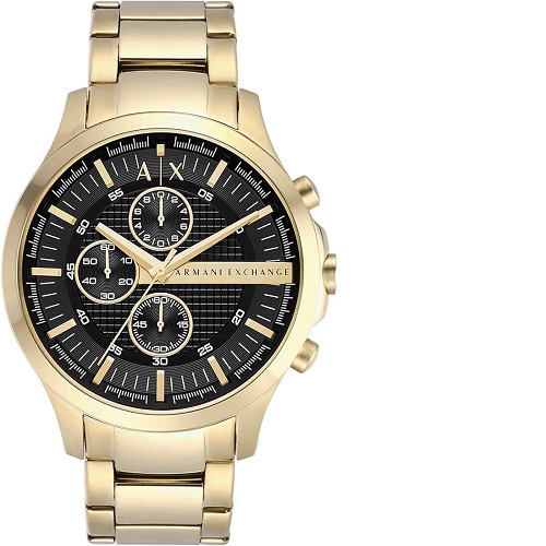 ARMANI EXCHANGE AX2137 MEN’S CHRONOGRAPH GOLD-TONE STAINLESS STEEL WATCH - deluxe.com.ng