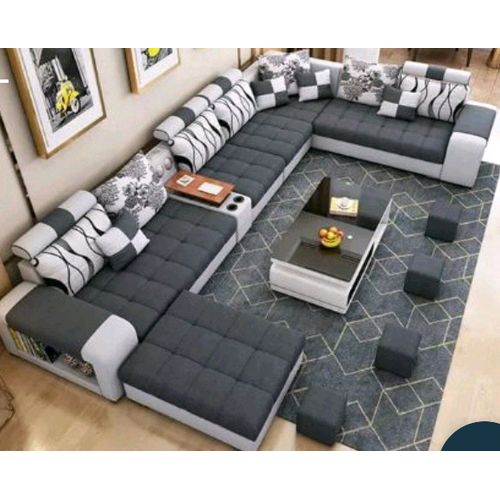 ZR Trump Sectional Sofa+Table+4 Ottomans - deluxe.com.ng