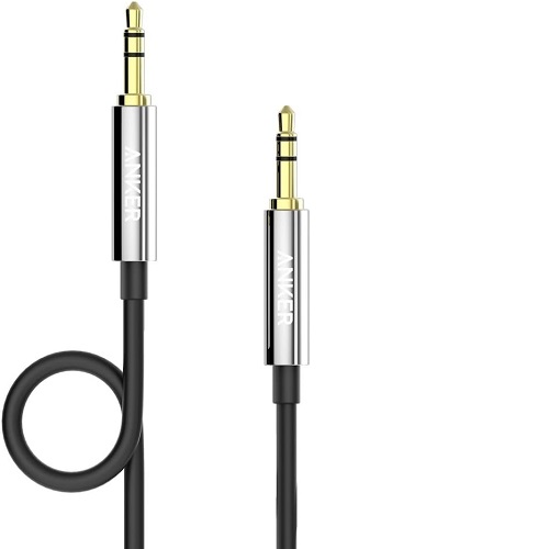 Anker A7123011 3.5 MALE TO MALE AUDIO CABLE BLACK - deluxe.com.ng