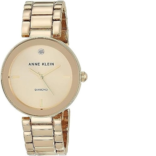 ANNE KLEIN AK/1362CHGB WOMEN’S GENUINE DIAMOND GOLD BRACELET WATCH - deluxe.com.ng