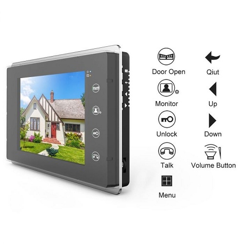 7 Inch Color Video Door Phone System With Aluminium Weatherproof Covering - deluxe.com.ng