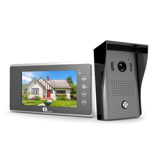 7 Inch Color Video Door Phone System With Aluminium Weatherproof Covering - deluxe.com.ng