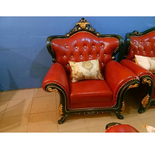 QUALITY DESIGNED 7 SEATERS SOFA CHAIRS RED COLOR (DEEM) QUALITY DESIGNED 7 SEATERS SOFA CHAIRS RED COLOR (DEEM) - deluxe.com.ng