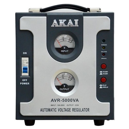 AKAI AUTOMATIC VOLTAGE STABILIZER -5000VA - deluxe.com.ng
