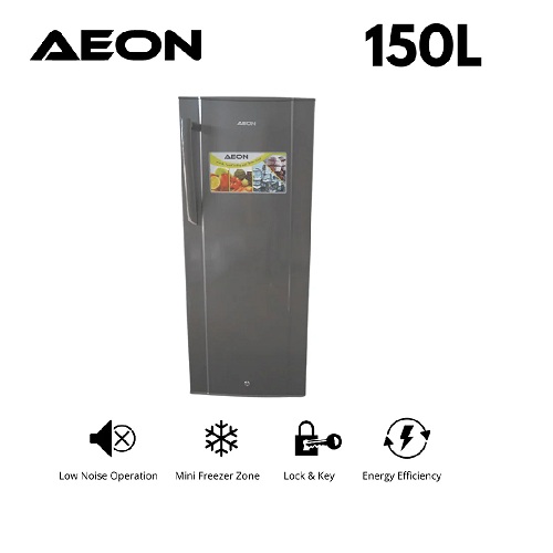 Aeon Refrigerator | Aeon Refrigerator ARS180G 150 Litre Single Door D-frost- Grey Colour - deluxe.com.ng