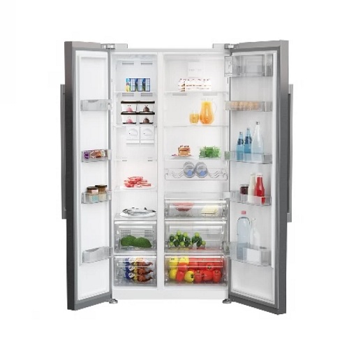 Beko 472 Litres Frost-Free Side-By-Side Refrigerator Inox | BFF254 UK-deluxe.com.ng