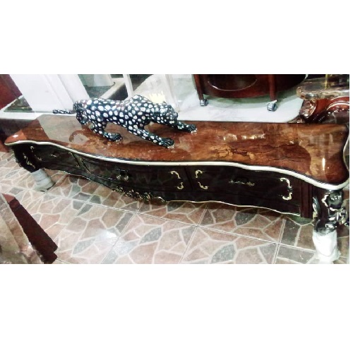 QUALITY DESIGNED BLACK & BROWN TV STAND - AVAILABLE (CHIN) - deluxe.com.ng