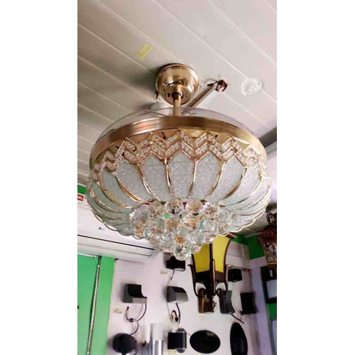 CRYSTAL FAN CHANDELIER QUALITY LIGHT- FOR INDOOR USE (LIPLA) - deluxe.com.ng