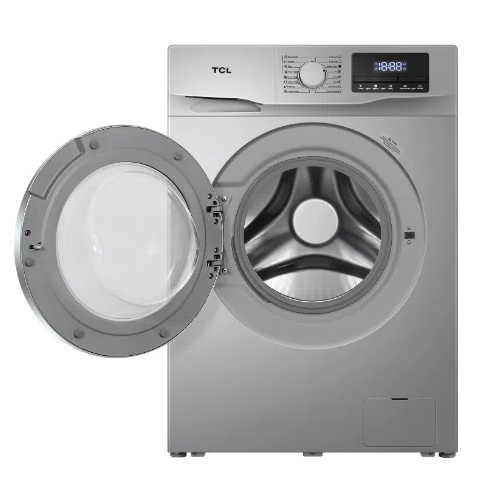 TCL 8KG WASHING MACHINE FRONT LOAD INVERTER SILVER - F608FLS -deluxe.com.ng