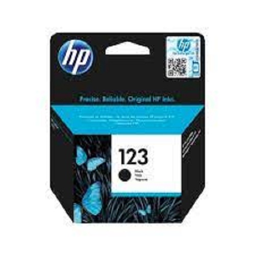 HP 123 Black Original Ink Cartridge (DW) - deluxe.com.ng