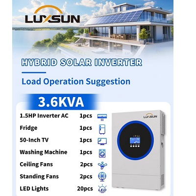 Luxsun 3.6KVA 24V Hybrid Solar Inverter – 100A MPPT Luxsun 3.6KVA 24V Hybrid Solar Inverter – 100A MPPT