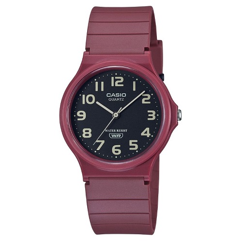 CASIO CLASSIC MQ-24UC-4BDF RED RESIN CASUAL MEN WATCH - deluxe.com.ng