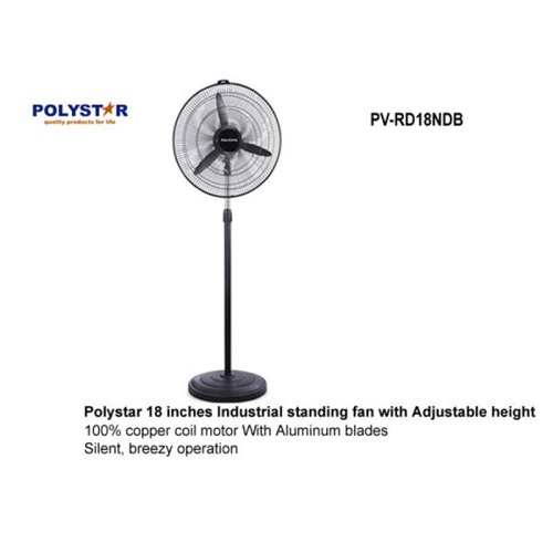 POLYSTAR 18 INCH INDUSTRIAL STANDING FAN | PV-RD18NDB - deluxe.com.ng