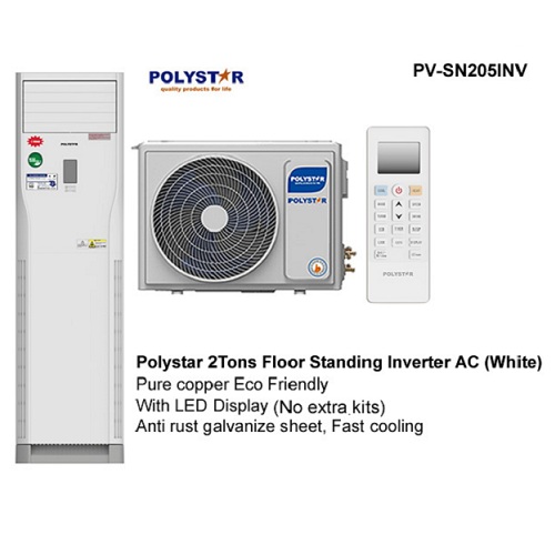 POLYSTAR 2 TON FLOOR STANDING INVERTER AIR CONDITIONER | PVF-SN205INV - deluxe.com.ng