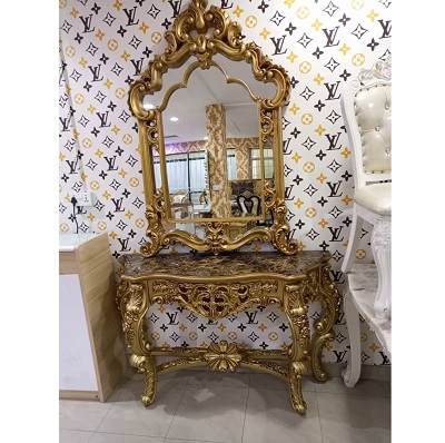 GOLDEN ROYAL DRESSING TABLE AND DRESSING MIRROR (BENFU)