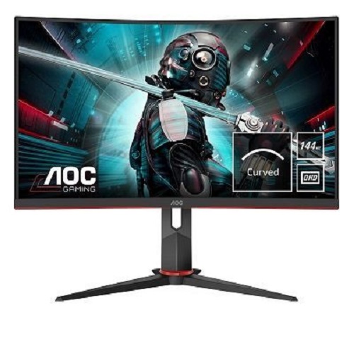 AOC CQ27G2 27″ Super Curved Frameless Gaming Monitor QHD 2K, 2560×1440, 144Hz, Free Sync, Height adjustable, HDMI and DP (PW) - deluxe.com.ng