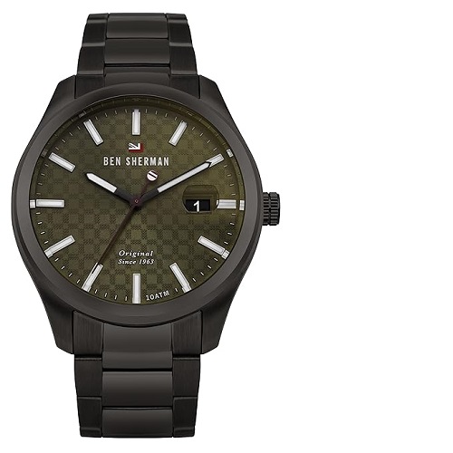 BEN SHERMAN WBS109BBM MEN'S THE RONNIE PROFESSIONAL BLACK BRACELET WATCH - deluxe.com.ng