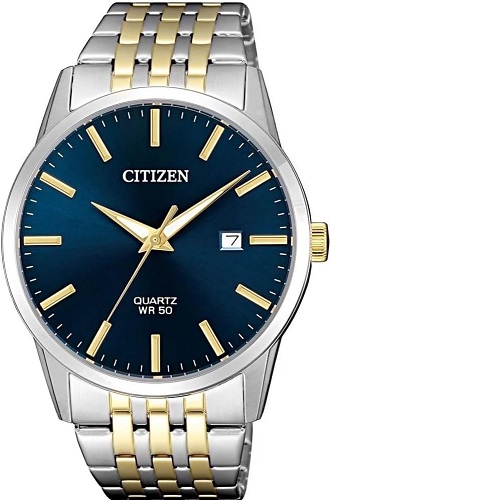 CITIZEN BI5006-81L MEN’S BLUE DIAL TWO-TONE STAINLESS STEEL WATCH - deluxe.com.ng