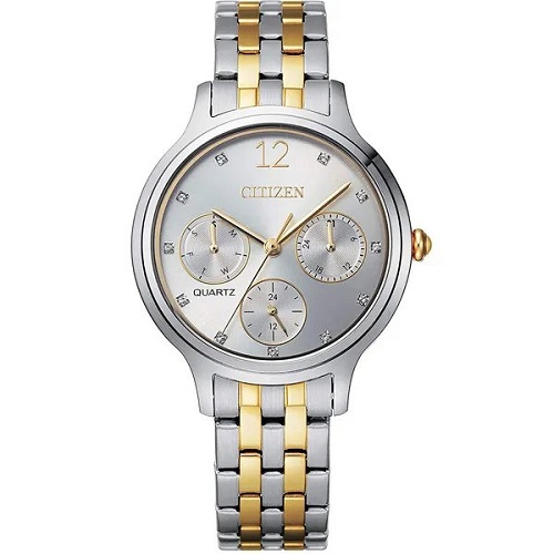 CITIZEN ED8184-51A WOMEN’S MOP DIAL TWO TONE BRACELET DRESS WATCH - deluxe.com.ng