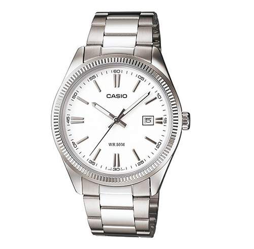 CASIO GENT’S MTP-1302D-7A1VDF ENTICER SILVER DIAL SMALL WATCH 