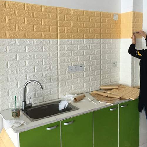 3D SELF ADHESIVE WATERPROOF TILE WALL STICKERS 
