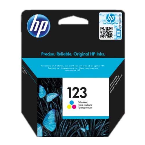 HP 123 Tri-color Original Ink Cartridge (F6V16AE) DT- deluxe.com.ng
