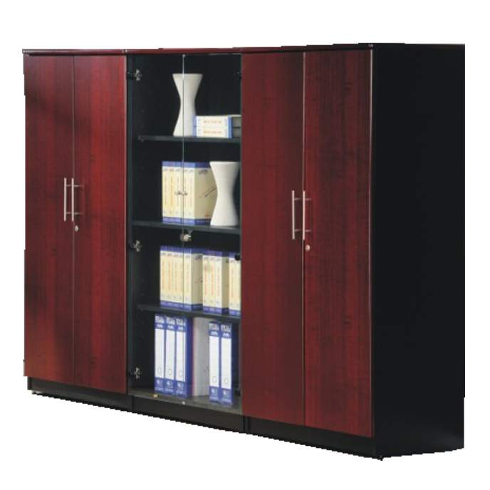 Executive-Cabinet-Mid Glass (3IN1-Full -Height -Mahogany)