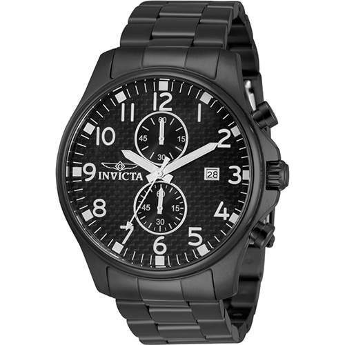 INVICTA 0383 MEN’S SPECIALTY BLACK STAINLESS STEEL BRACELET WATCH - Deluxe.com.ng