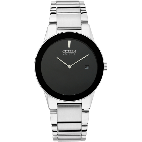 CITIZEN AU1060-51E MEN’S ECO-DRIVE AXIOM SILVER-TONE STAINLESS STEEL MEDIUM SIZE WATCH- deluxe.com.ng