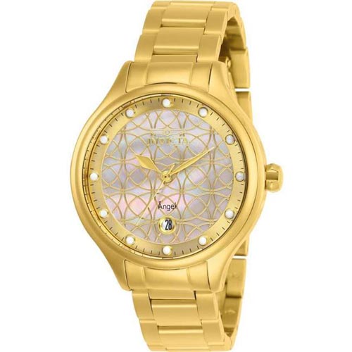 INVICTA 27434 WOMEN'S ANGEL QUARTZ 3 HAND WHITE DIAL WATCH