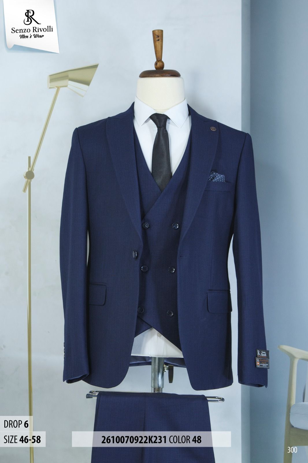 EXECUTIVE DARK BLUE 3 PIECE TURKEY SUIT WITH ONE BUTTON-deluxe.com.ng
