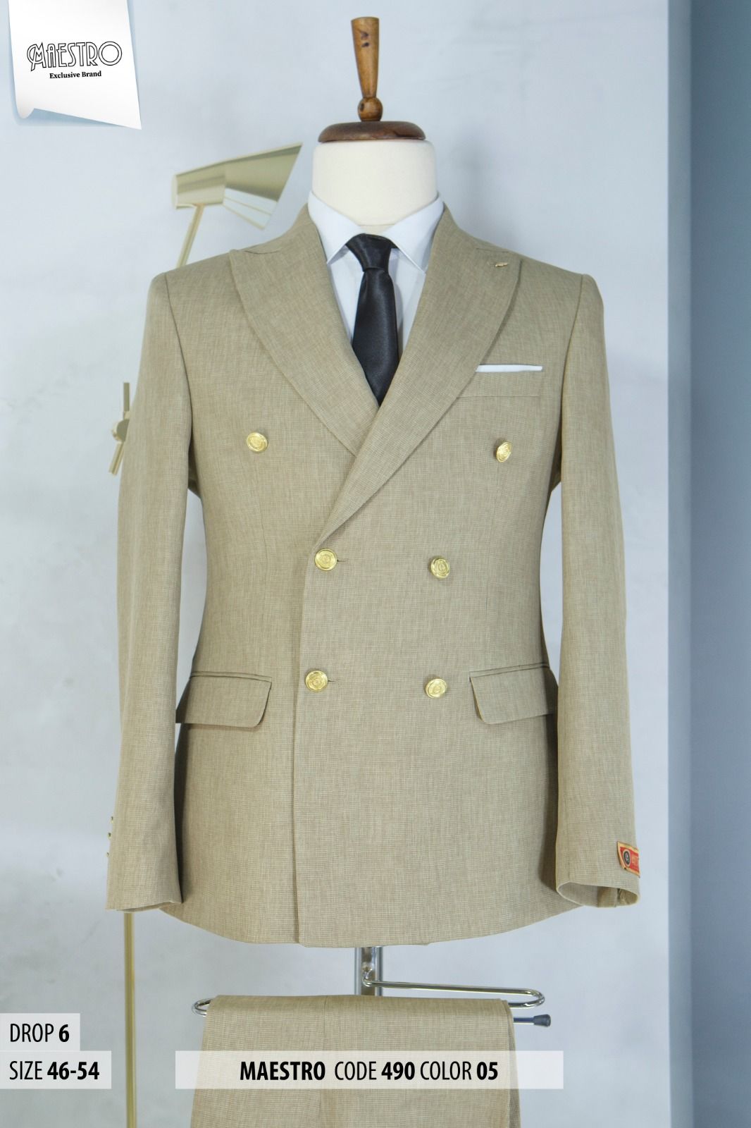EXECUTIVE LIGHT GREY 3 PIECE TURKEY SUIT WITH GOLDEN BUTTON [SWNL]