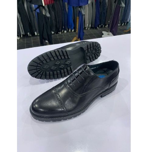 BLACK CORPORATE SHOE WITH LACES | AVAILABLE IN ALL SIZES (DEJOS) (N) - deluxe.com.ng