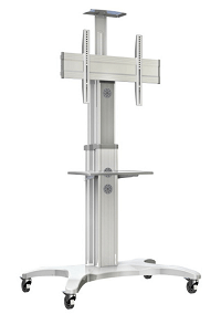 Video Conferencing Equipment Floor Stand for 32″- 65″ Screen With Camera Tray and Codec Shelf - deluxe.com.ng