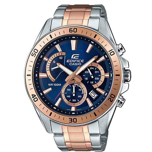 CASIO GENTS EFR-552SG-2AVUDF EDIFICE CHRONOGRAPH TWO-TONE BLUE DIAL BRACELET WATCH