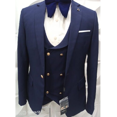 NAVY BLUE 3 PIECE SUIT WITH ONE BUTTON  | AVAILABLE IN ALL SIZES (MADU) (N) - deluxe.com.ng
