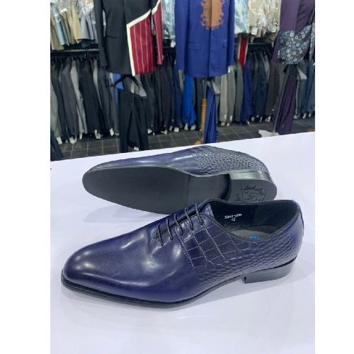 EXECUTIVE BLACK CORPORATE SHOE WITH LACES - PLAIN | AVAILABLE IN ALL SIZES (DEJOS) (N) - deluxe.com.ng