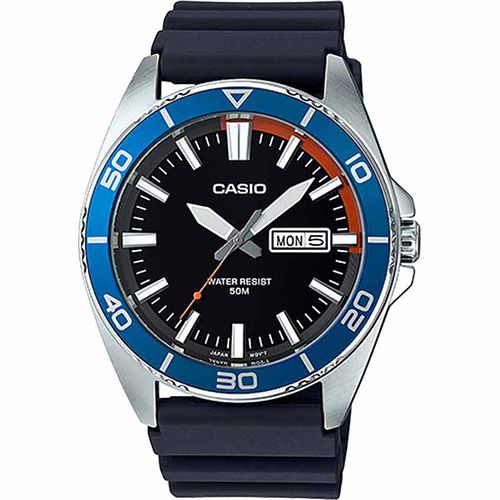Casio MTD120-1AV Men’s Black Resin Band Day Date Casual Watch 