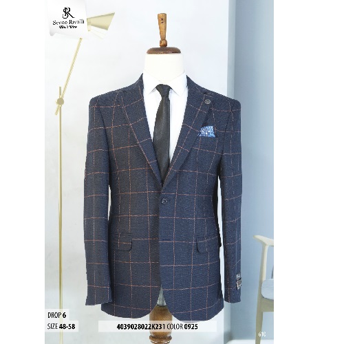 NAVY BLUE AND LIGHT PURPLE CHECKERS TURKEY BLAZER | AVAILABLE IN ALL SIZES (SWNL) (N) - deluxe.com.ng