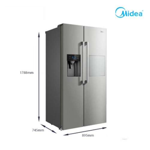 MIDEA 490L SIDE BY SIDE REFRIGERATOR WITH ICE MAKER |  HC 657WEN - deluxe.com.ng
