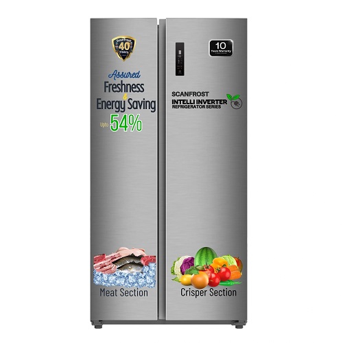 Scanfrost 436L Side-By-Side Refrigerator | SFSBS450ME - deluxe.com.ng