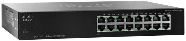 Cisco SF100-16 16-Port 10 100 Switch|SF100-16-UK(DT)