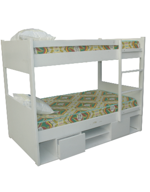 STORAGE WOODEN BUNK BED (3 X 6FT) - deluxe.com.ng