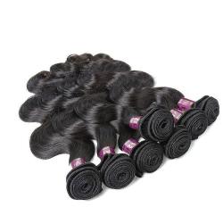 18" Machine weft Bodywave Hair (1B - Off Black).Deluxe.com.ng