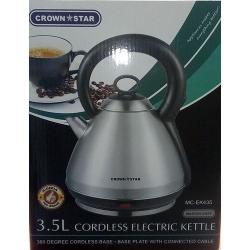 Crown Star Master Chef  3.5L Cordless Base Electric Kettle - deluxe.com.ng
