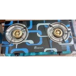 Boscon 2 Burner Table Gas Cooker glass - deluxe.com.ng