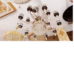 BY 10 + 6 LED/BULB CHANDELIER QUALITY DESIGNED LIGHT - FOR INDOOR USE (OBIC) - deluxe.com.ng