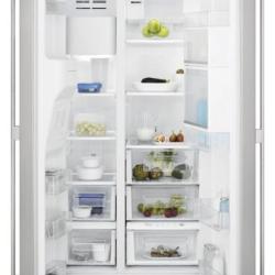 Electrolux Refrigerator | 91cm, 608 Litres, 178 Height, Electrolux EAL6142BOX Anti-fingerprint Fridge-Freezer, Side By Side Door In Stainless Steel Colour - deluxe.com.ng