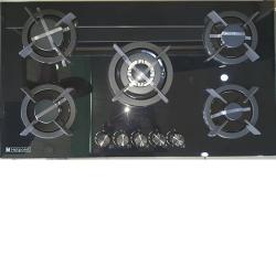 HOTPOINT GLASS 5 BURNER BUILT IN GAS HOB-deluxe.com.ng