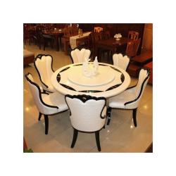 Marble Dining Table Round + 6 Chair